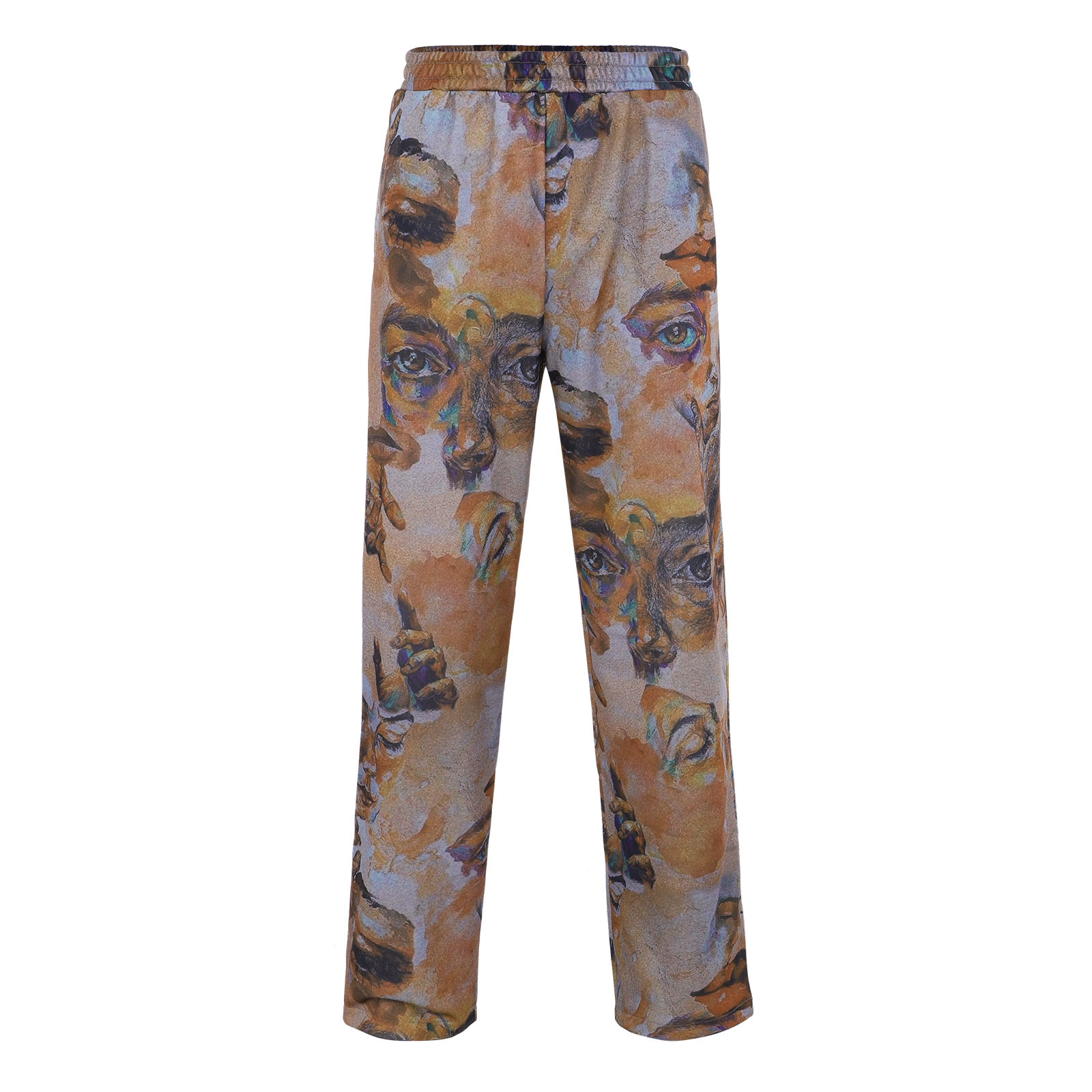 Herrenbekleidung, bedruckte Hose mit mittlerer Taille, lockere Freizeithose, Hip-Hop-Hose_voghion.com
