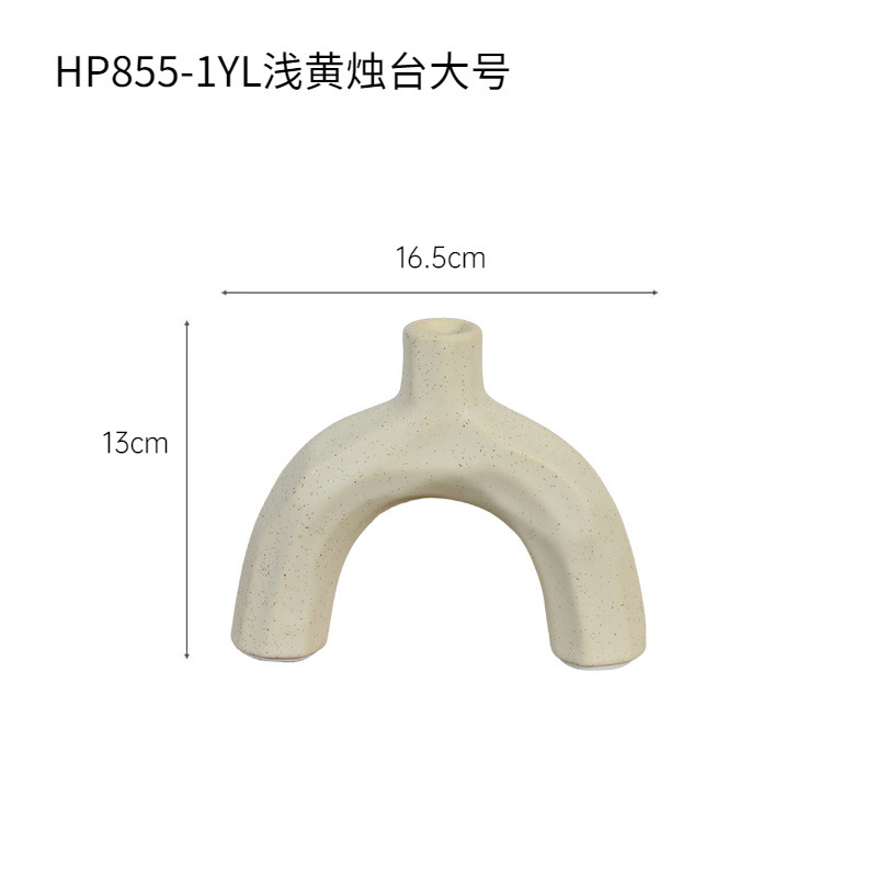 Hp855 - 1yl candelabro amarillo claro grande