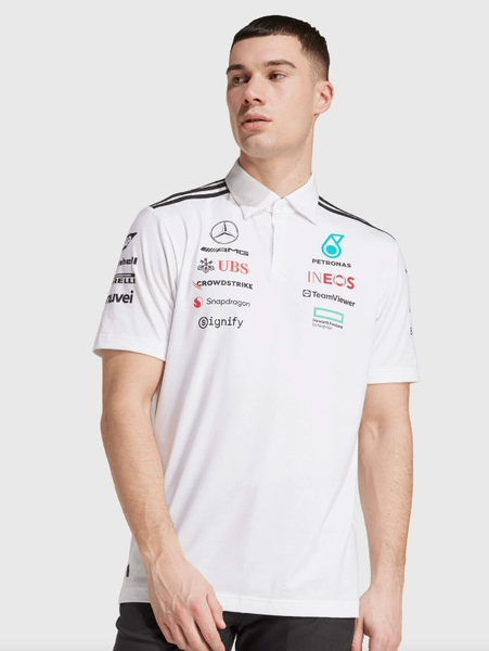 Mercedes polo Mercedes white