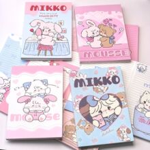 可爱mikko猫新款女孩少女B5竖版平摊笔记本印花本子全彩页日记本