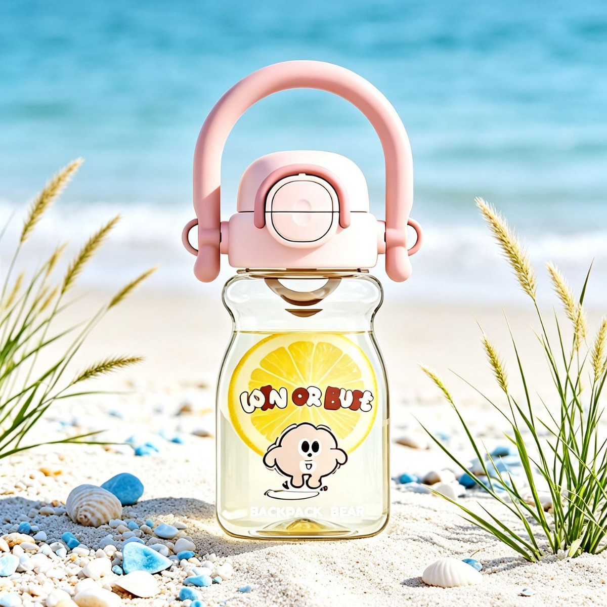 야외 낚시 대용량 핸드헬드 플라스틱 주전자 핸드헬드 편리한 컵 뚜껑 자물