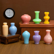 微景观摆件仿真小瓷瓶 家居造景树脂diy工艺装饰摆件高级感小摆件