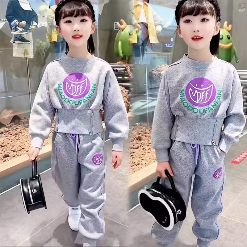 Kinder Langarmshirt Und Freizeithose Set Für Mädchen Herbstmode_voghion.com