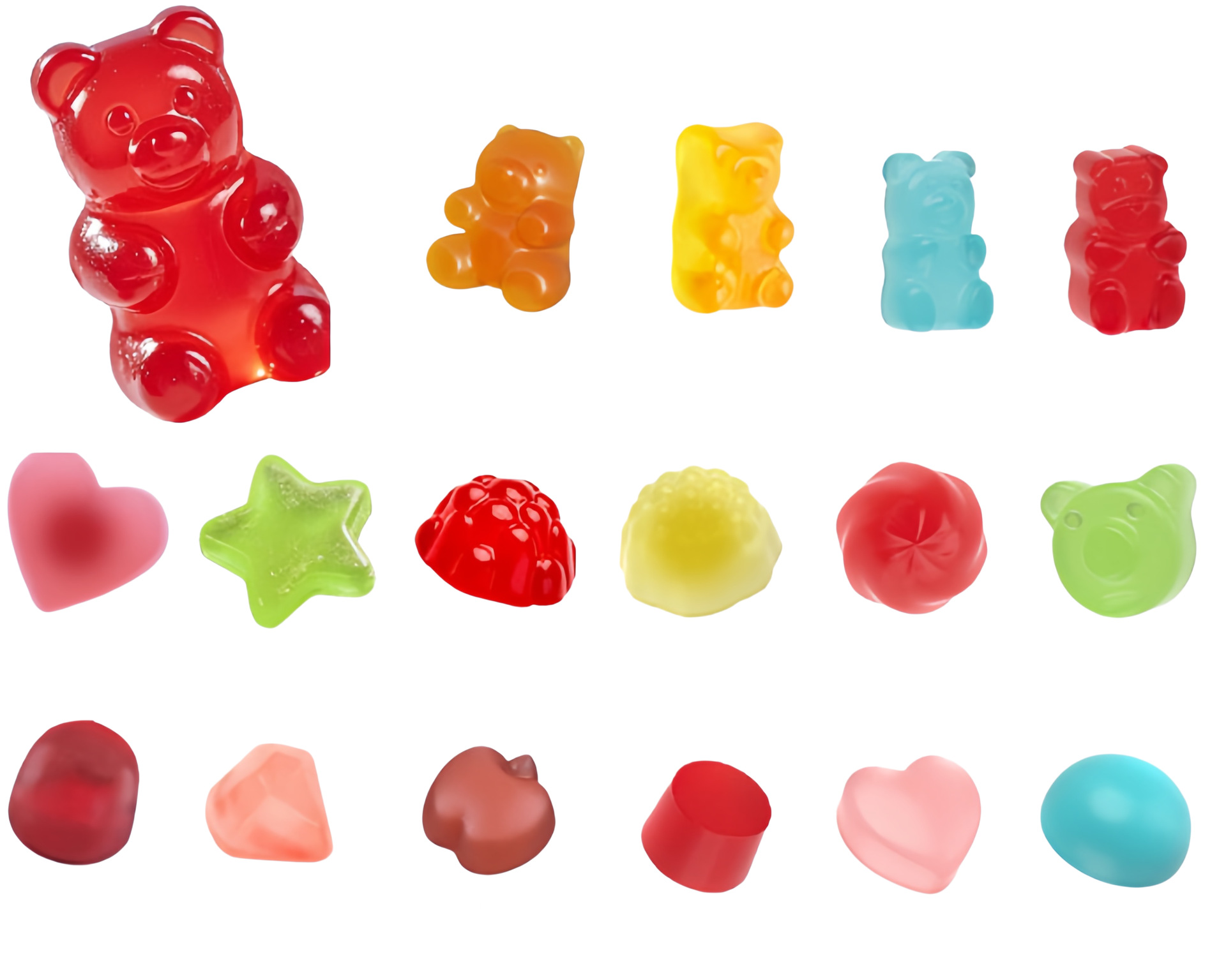 Blueberry Creatine Gummy Bears Lutein Soft Candy Custom Shapes and Flavors key features