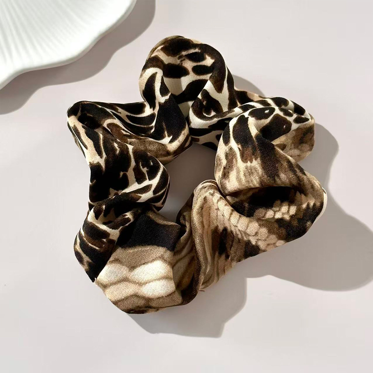 11g Weight Hair Tie Hair Accessories Type 1 Piece Quantity Cloth Material Snakeskin Pattern Women's Gender Retro Style Vintage Snakeskin Large Elastic Hairband Women's Fabric Hair Accessories Hairband Hair Rope 11