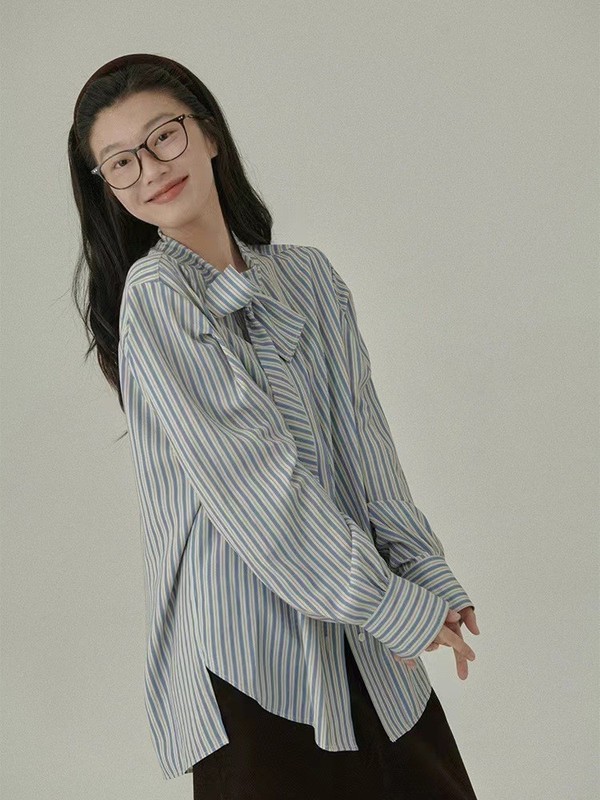 HAVERICE饭馆 衬衫CP！学院女孩 复古百搭V领撞边针织背心马甲女|undefined