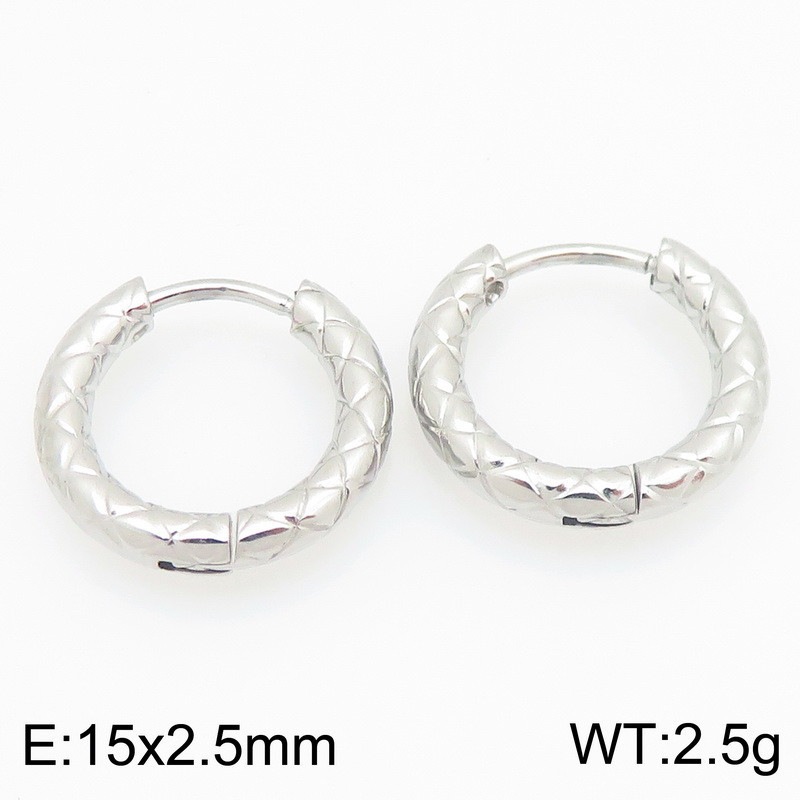 Eleganti e versatili orecchini in acciaio inossidabile a forma di diamante in stile coreano per uomo e donna, accessori semplici e minimalisti_voghion.com