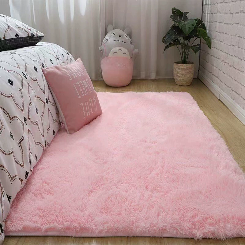 พรมห้องนั่งเล่นขนฟู หนาพิเศษ พรมไล่เฉดสีหลายสีและหลายขนาด (50×80–180×230 ซม)