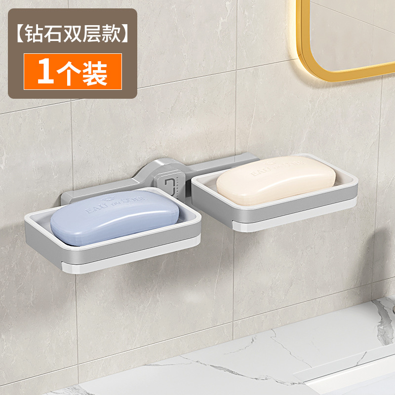 Estante de ventosa de gancho Estante de baño sin perforación Estante de cocina sin perforación Caja de almacenamiento de cosméticos de pared