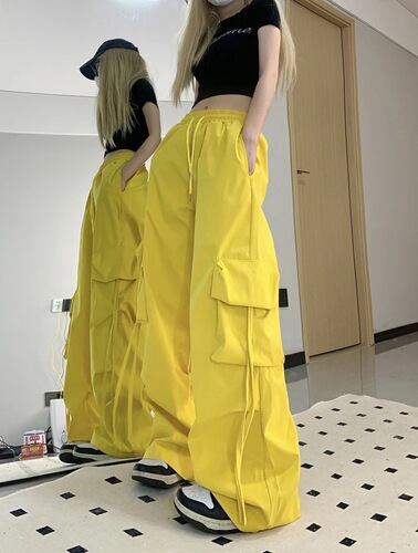 American Dopamine Hot Girl Work Pants Autumn Versatile Loose Hip-Hop Wide Leg Casual Fashion