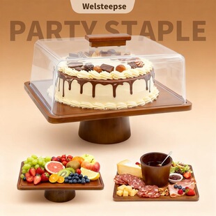 J 10433 Wooden Dessert Stand Display Tray ľ�|��Ʒչʾ�P