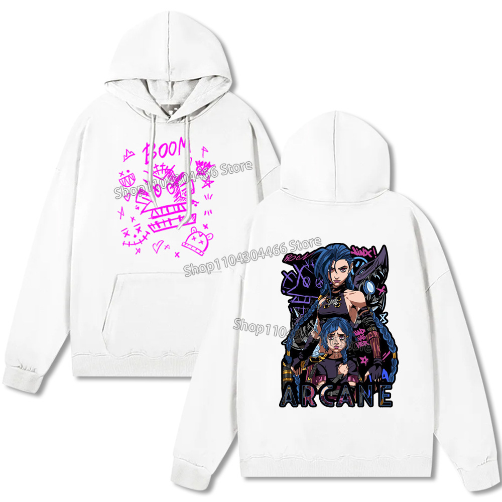 Arcane Hoodie Y2k Clothes Jinx Arcane Pullover for Men/women