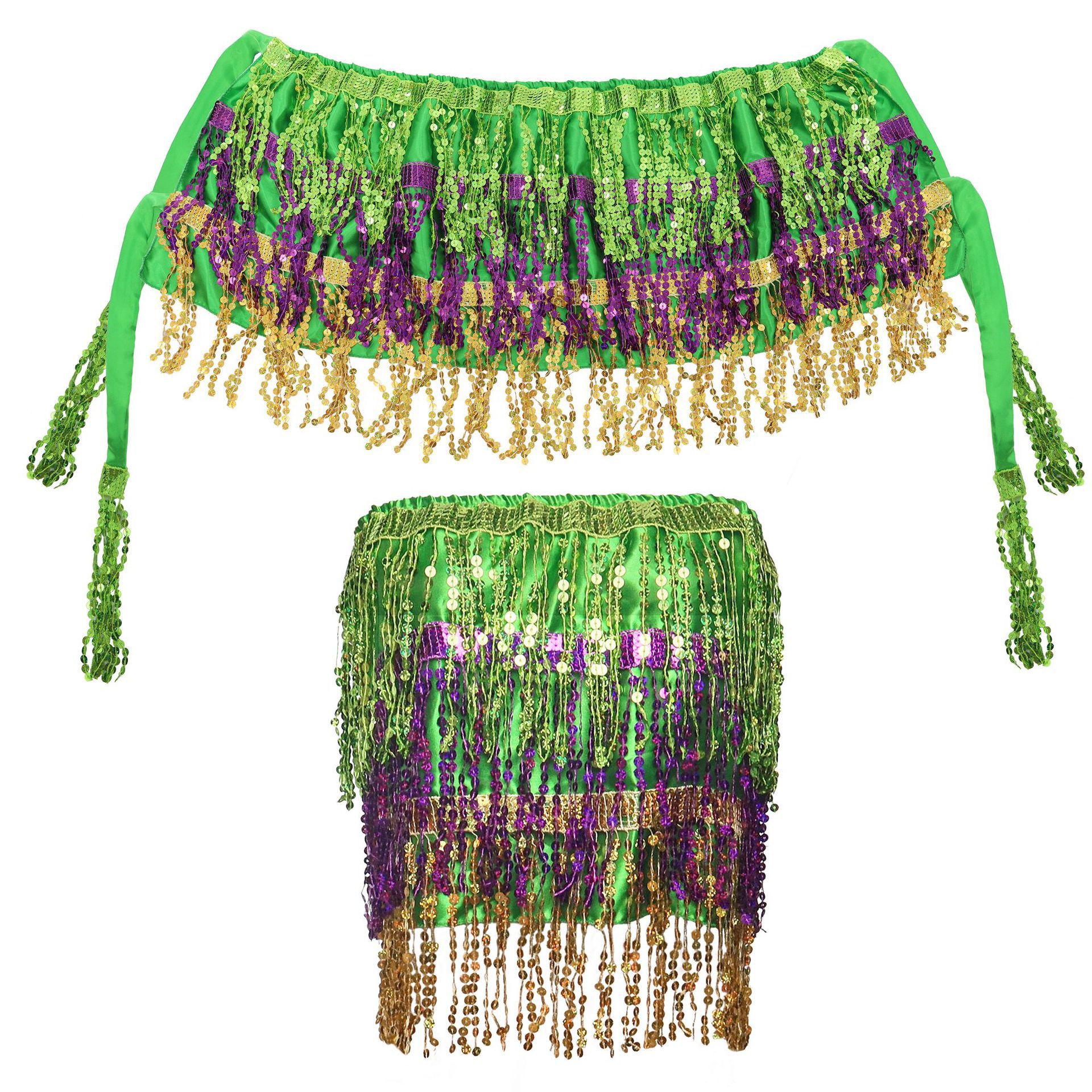 TK nuevo producto brasileño Mardi Gras máscara de sequillas para el pecho danza del vientre personaje falda de busto falda de bordilla