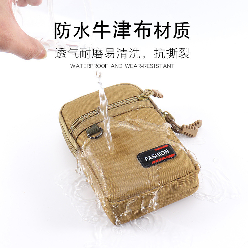 新型防水オックスフォード布ウエストバッグベルト携帯電話バッグ屋外ランニング登山ボタン小銭入れメーカー卸売り|undefined