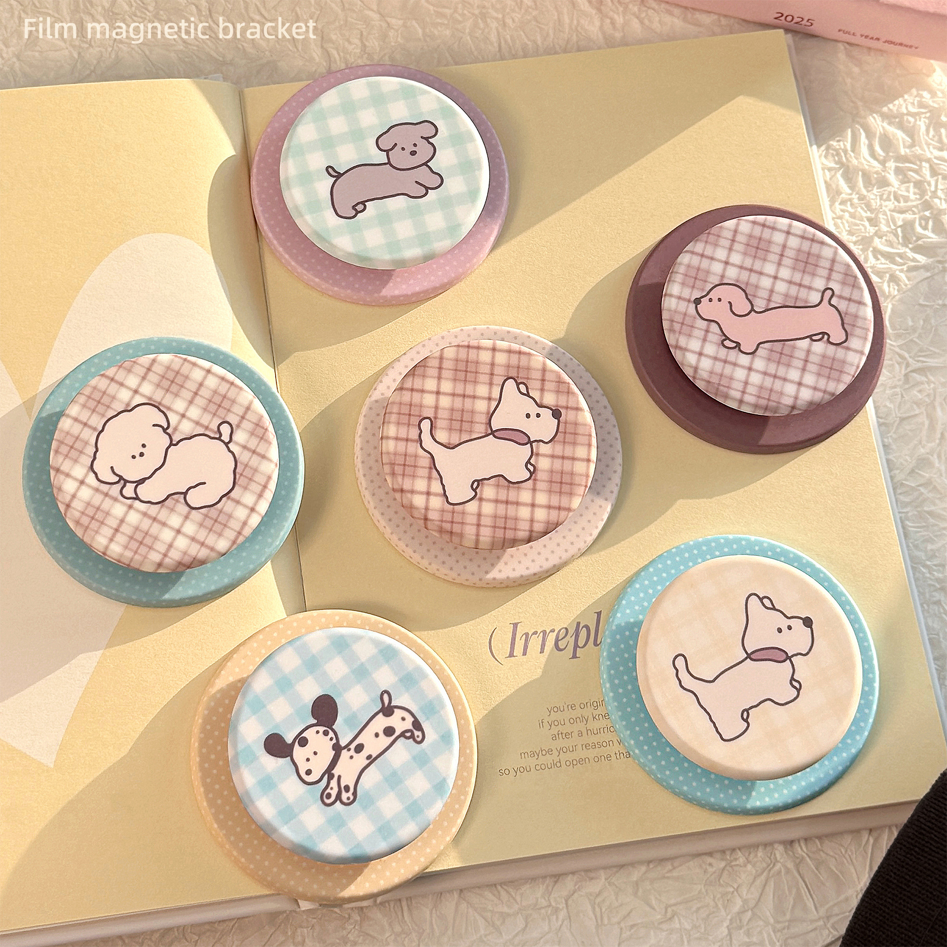 Colores de contraste para cachorros de cuadrillas Magsafe succión de soporte de airbags de película para teléfonos móviles telescópicos dibujos animados portátiles