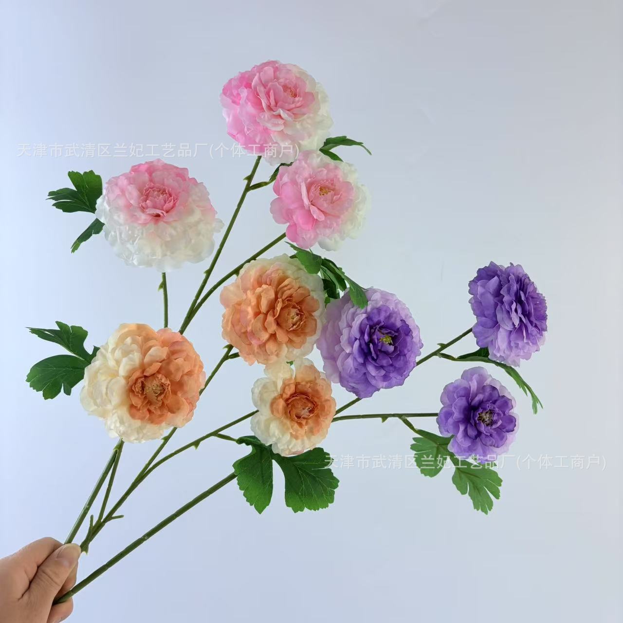3 flores de seda de peonía flores falsas flores de boda decoración flor adornamiento de la sala de estar props de disparo al por mayor flores de peonía