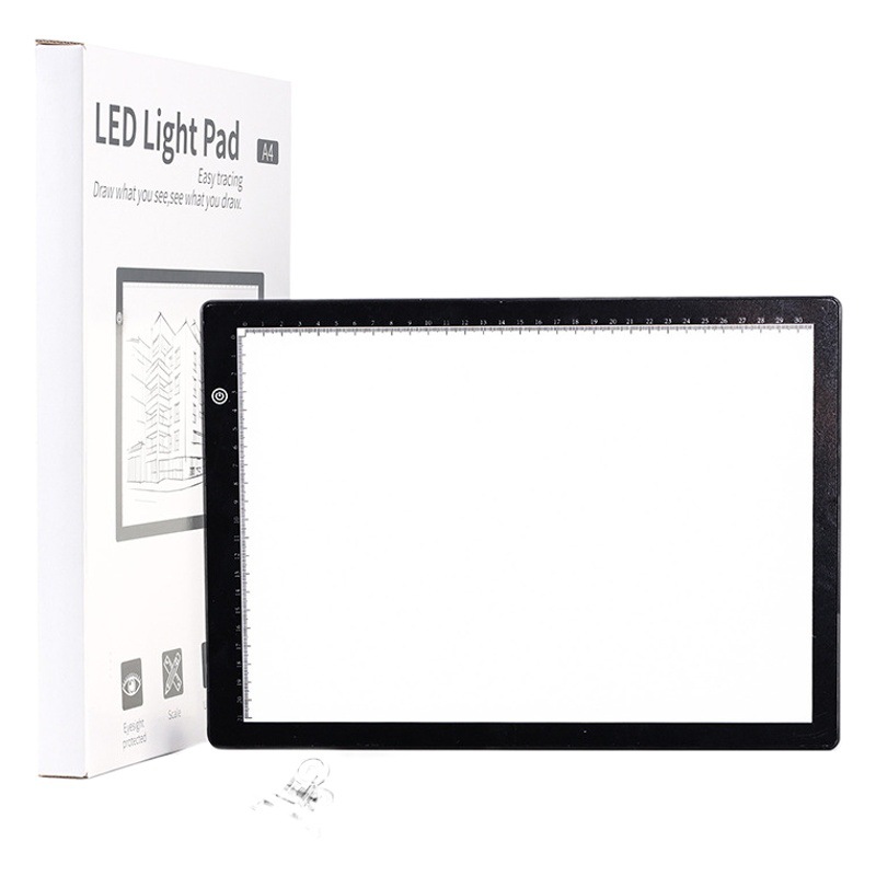 A4 nueva tabla de copia de caligrafía LED copia de pintura de anime tablero de escritura transparente luminoso tablero de dibujo para niños entrega de una pieza