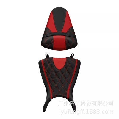 Suitable for Yamaha R3 YZF-R3 2015-2023 driver passenger seat microfiber new leather seat (Motorcycle cushion) - red-set