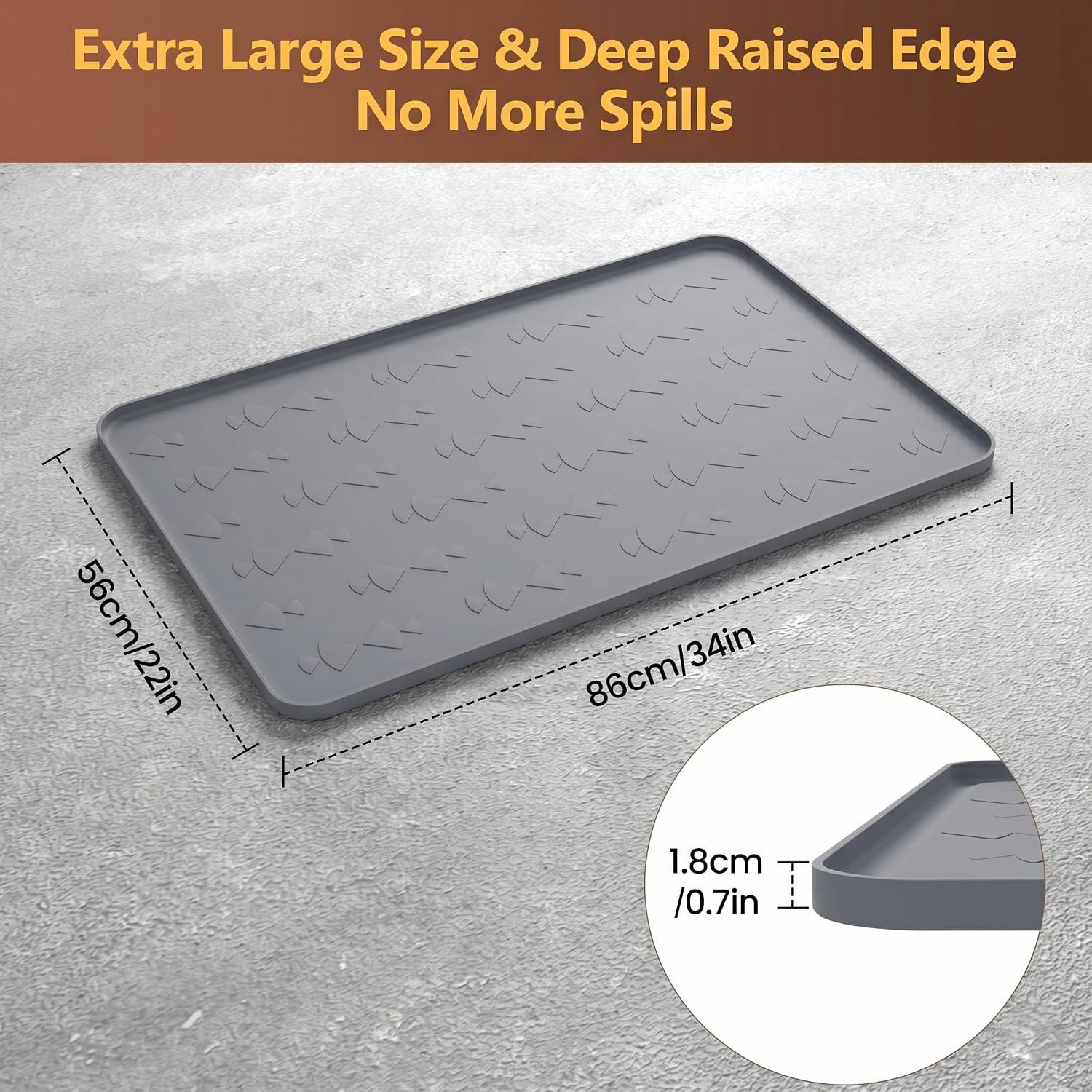 54*34in large size car repair oil leak-proof mat, waterproof silicone easy-to-clean garage floor protection mat