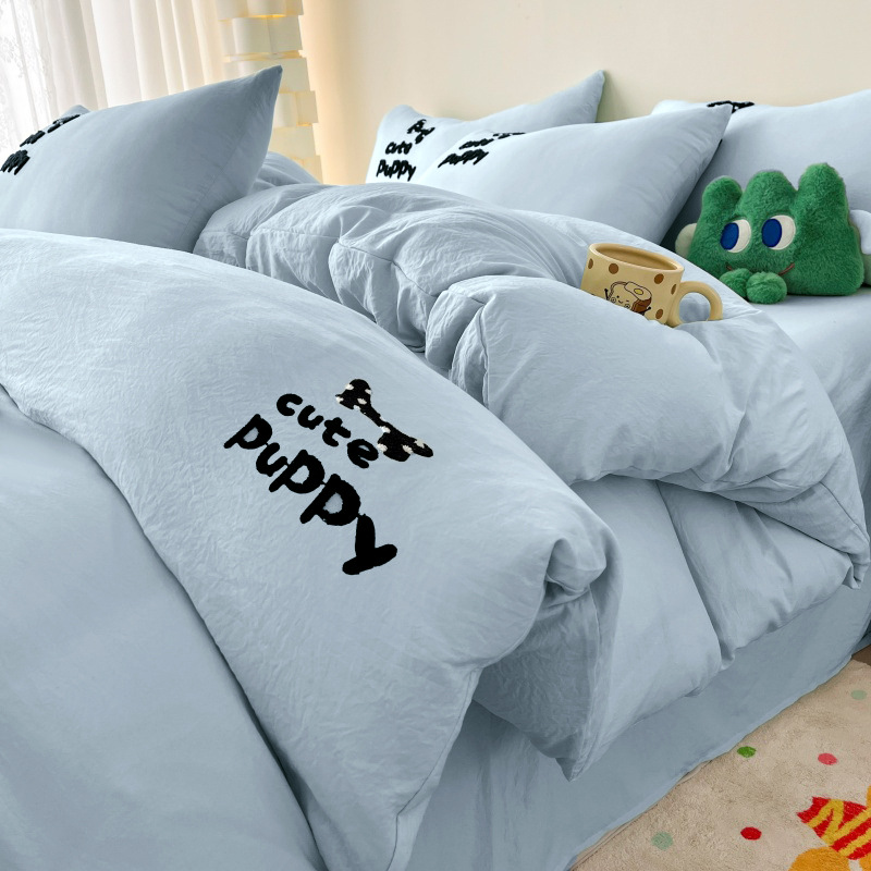 Cartoon towel, bedspread for home use, cute set for students, 4 piece set, 3 piece set