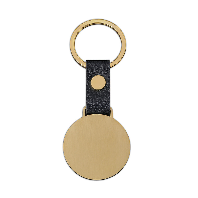 Daily Occasion 201 Stainless Steel, Pu Leather Material Basic Modern Style Geometric Customization Laser Engraving 201 Stainless Steel Pu Leather Plating Unisex Bag Pendant Keychain