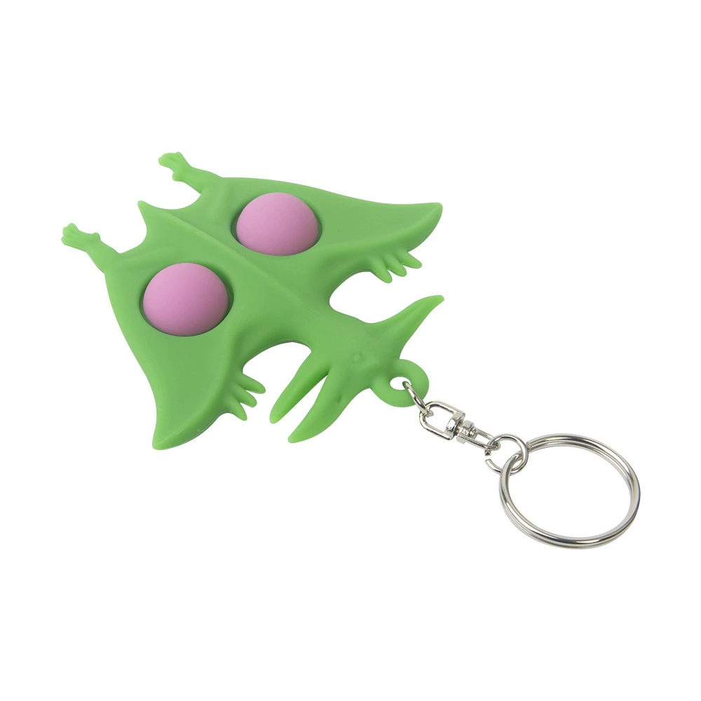 Creative keychain, silicone toy, accessory for keys, backpack, anti-stress, pterosaur