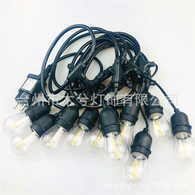 Edison vintage tungsteno E27 bombilla de filamento led color S14 3V24V110V 220VPC2200K
