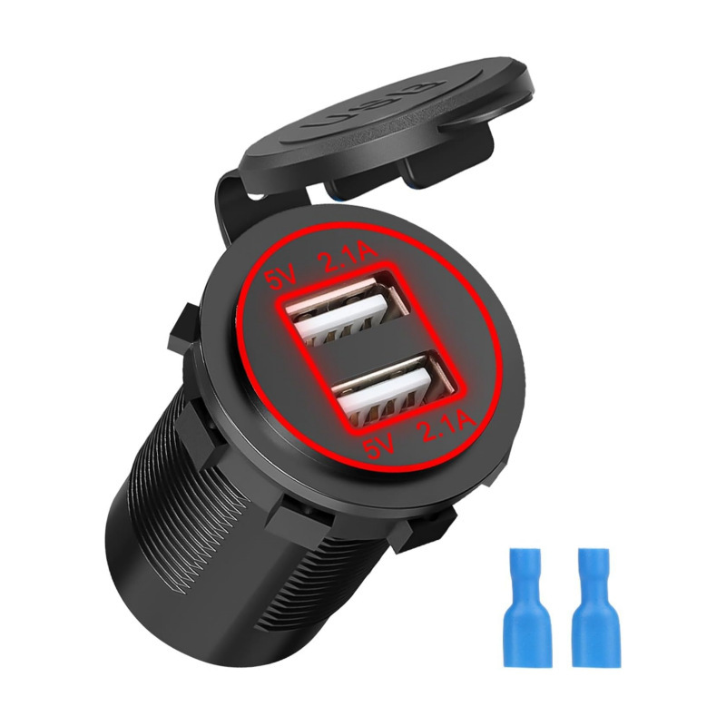 12/24V Colorful Modified Car USB Charger/Usb Car Charger Socket Modification/Car Modified Power Socket