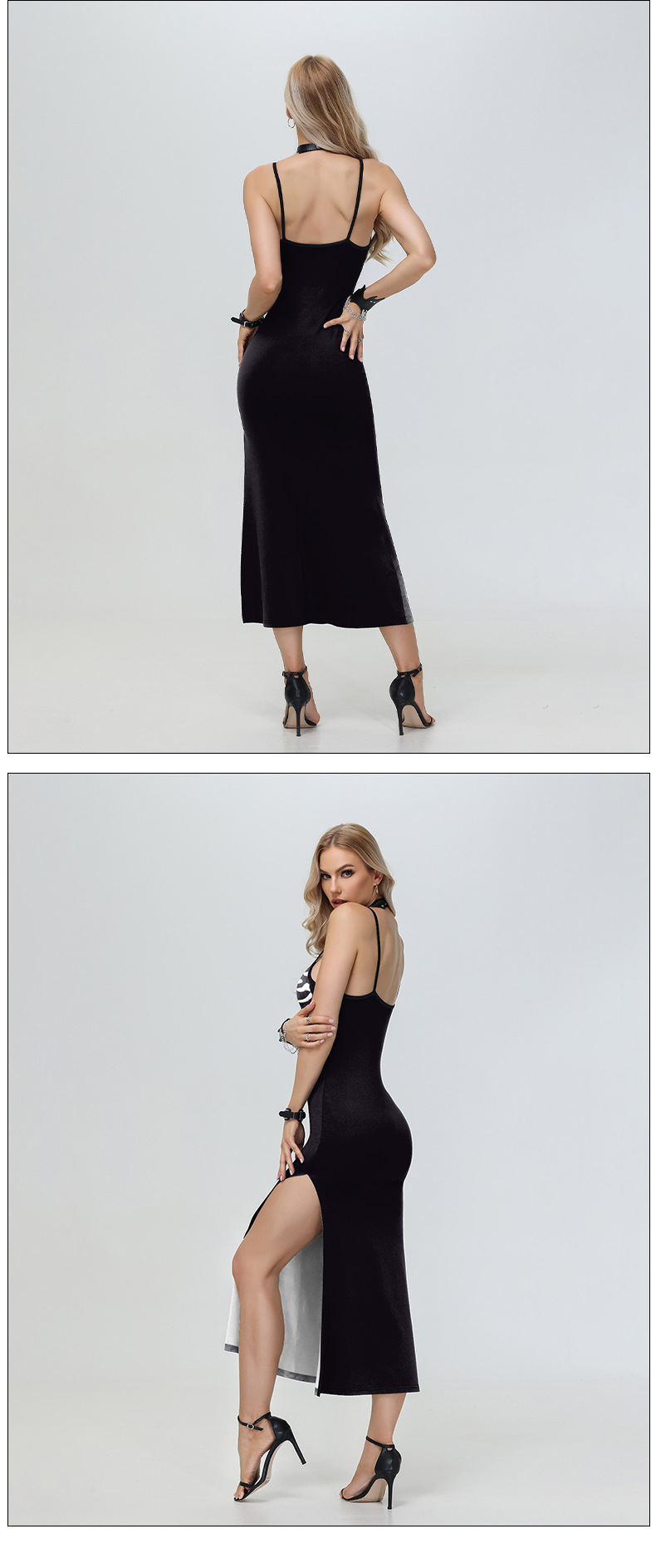 Wholesale Women's Dark Style Streetwear Printing Skeleton Party Festival U Neck Strap Sleeveless Strap dress Pro display picture 6