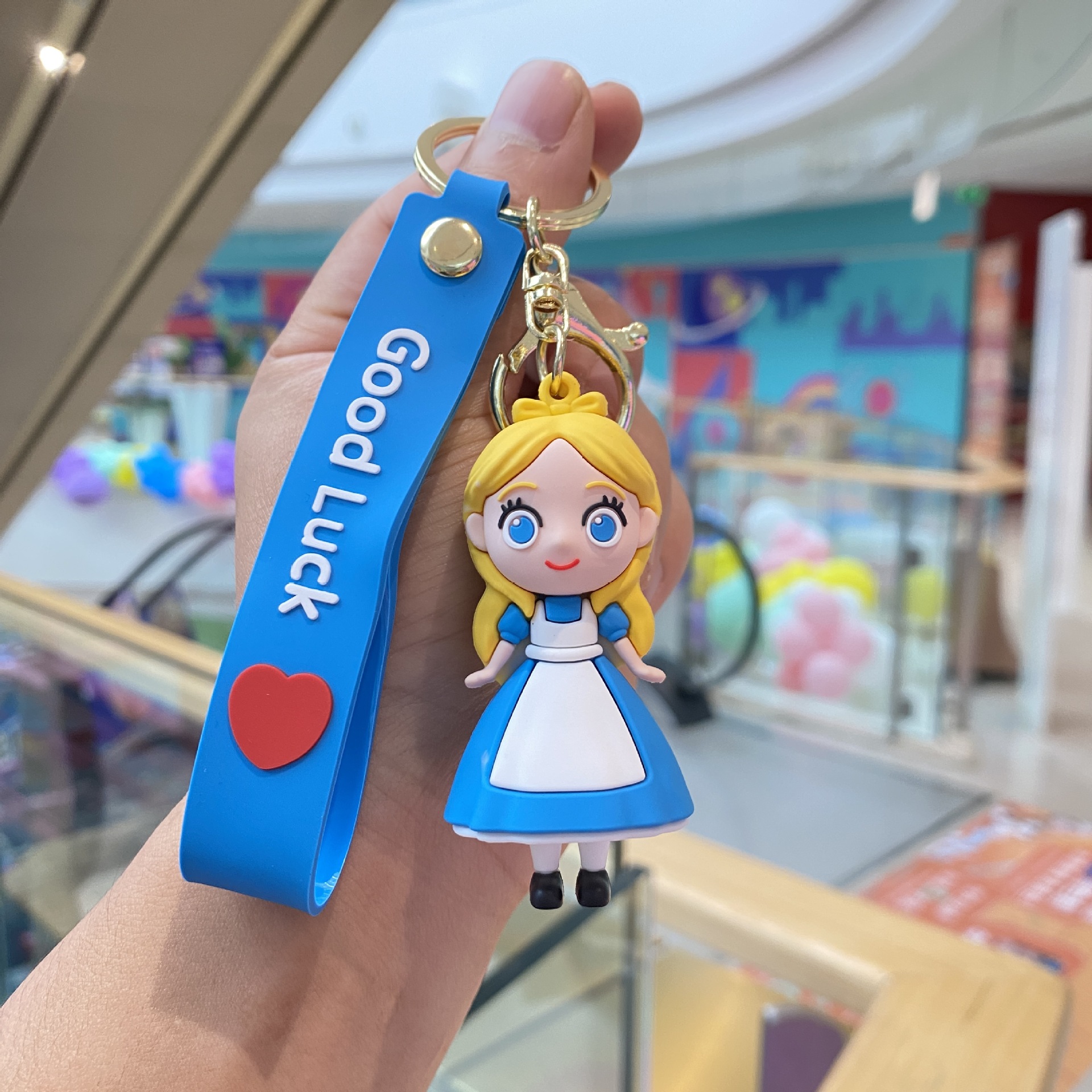 Congelado blanco nieve llavero coche mochila colgante lindo muñeca máquina pequeño regalo al por mayor