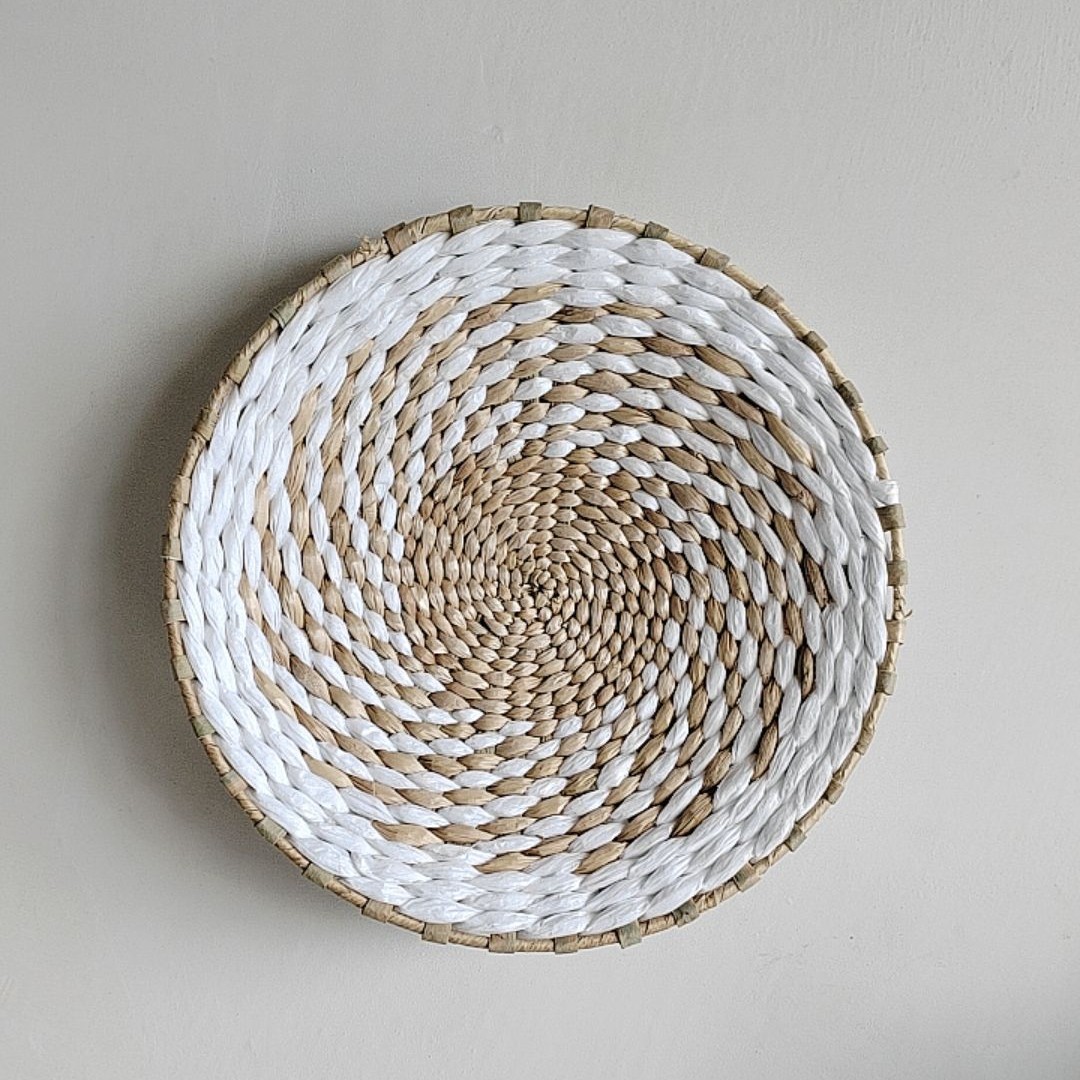 Nordic ins porche paja casa de familia hecha a mano heno ratán decoración de pared colgante decoración de pared pared pared pintura de pared