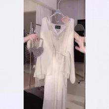 早春2025新款女装今年流行漂亮高级感小洋装开衫毛衣两件套装裙女