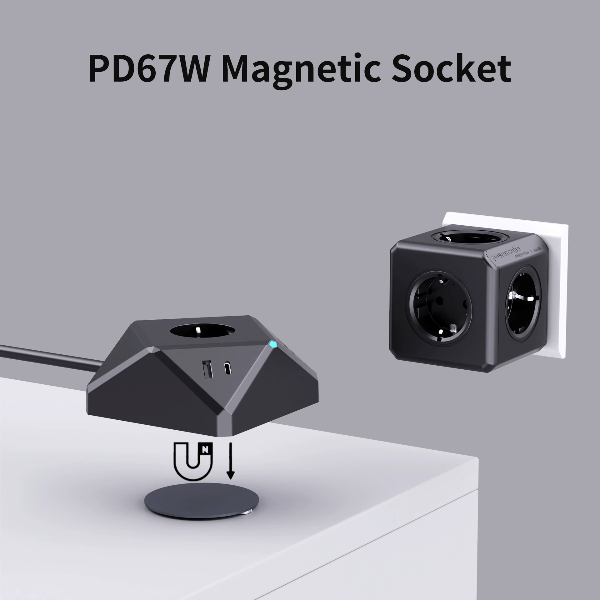 Европейский датчик 67W нитрид галлия розетка супер быстрая зарядка для мобильных телефонов