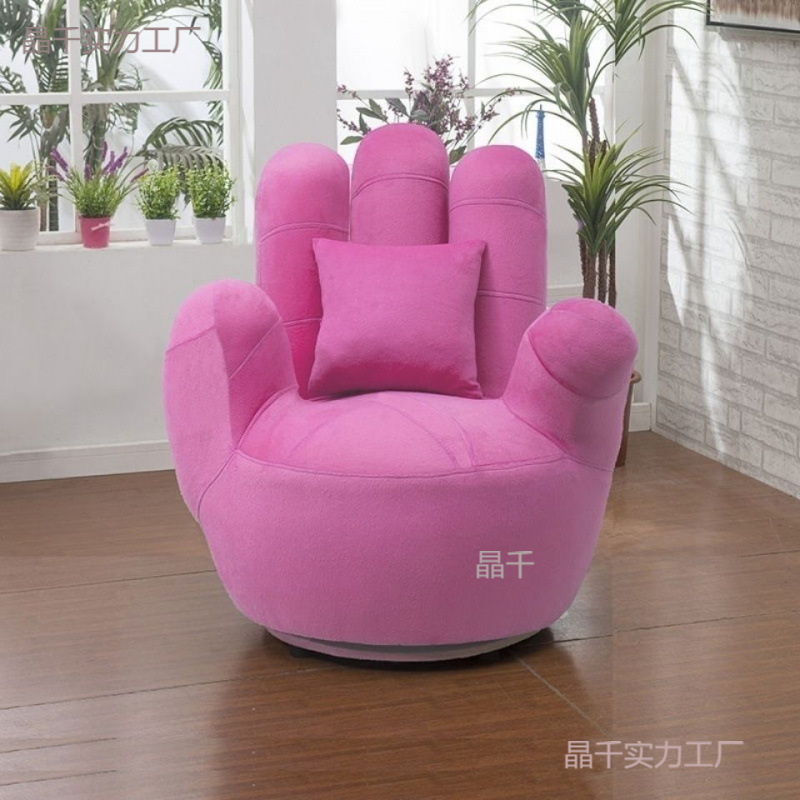 Finger Sofa Casual Lazy Single Seat Bedroom Stool Children Adult Palm 360 Degree Rotating Sofa