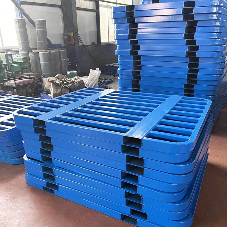 宇腾圆角叉车铁托盘@物流仓库专用喷塑托盘@饲料面粉防潮铁质托盘
