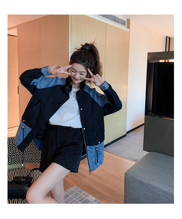 Real Shot of 2024 Veste en jean décontractée pour femme au printemps, petite taille, sensation haut de gamme, super beau haut de rue explosif_voghion.com