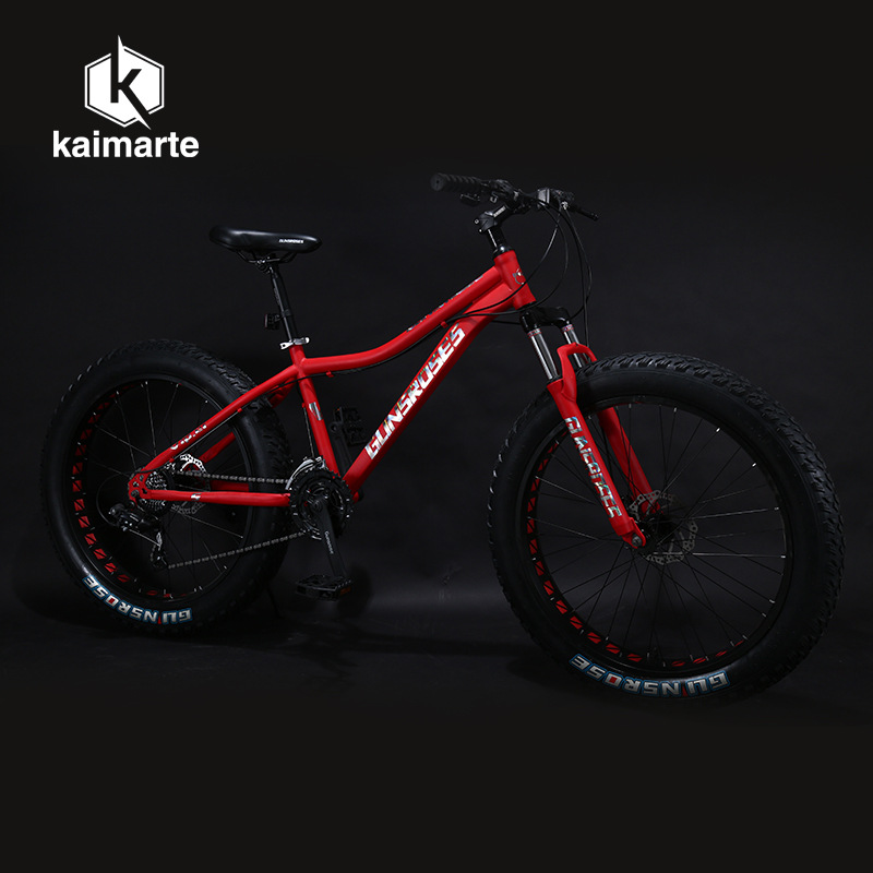 Venta al por mayor de hombres y mujeres de 26 pulgadas de nieve engrosada neumático gordo bicicleta de montaña de velocidad variable amortiguador todoterreno ATV estudiante adulto