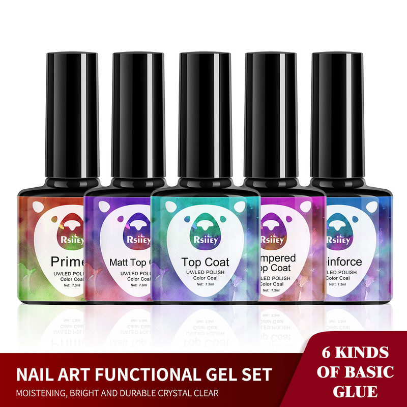 No Wipe Gel Topcoat Primer Reinforced Tempered Structure Nail Gel Matte Topcoat Kit Factory Wholesale