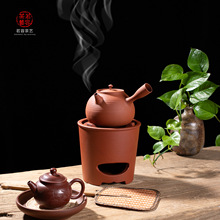 原矿红泥防裂围炉煮茶壶养生壶电炭两用煮茶器烧水壶电茶炉烧炭炉