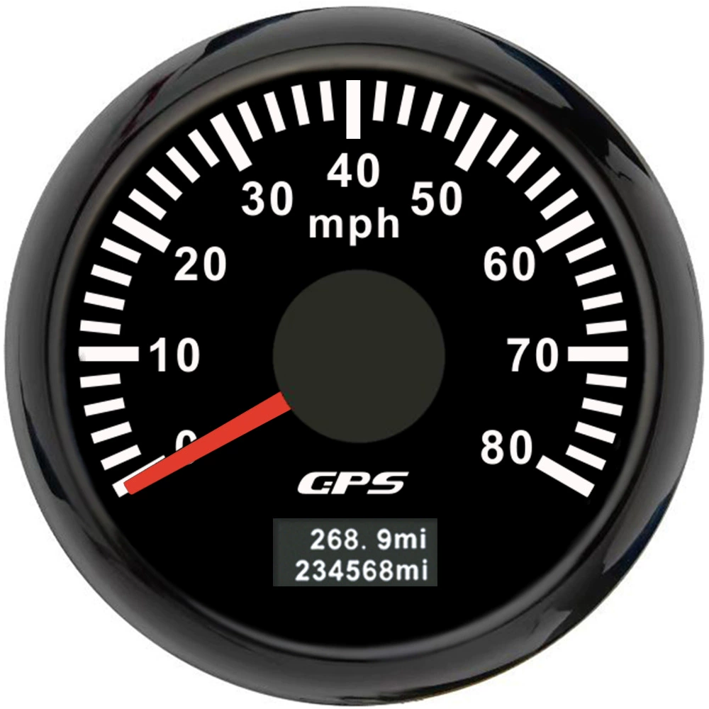 52мм указатель GPS спид терминал Mileter Mileter Mileter 0-30/60/80/120/200MPH Цветная подсветка часы