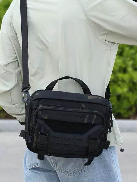 Cross-Border 1000D Single-Shoulder Crossbody Bag Camouflage Outdoor Backpack Travel Mountaineering Messenger Bag Personalized Factory Wholesale
