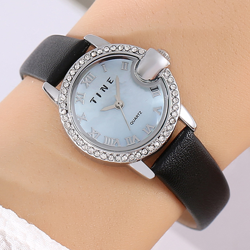 Grenzüberschreitende Perlmutt-Zifferblatt-Quarz-Damenuhr, kreative Gürteluhr, Studentin, Uhrenhersteller, Damenuhr_voghion.com