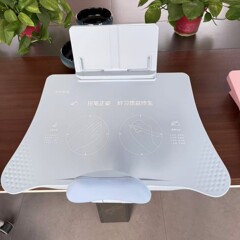 子供の座り姿勢矯正グッズ、小学生の猫背防止、近視、座りながら読書と書き込み、オールインワン読書スタンド、卓上スタンド