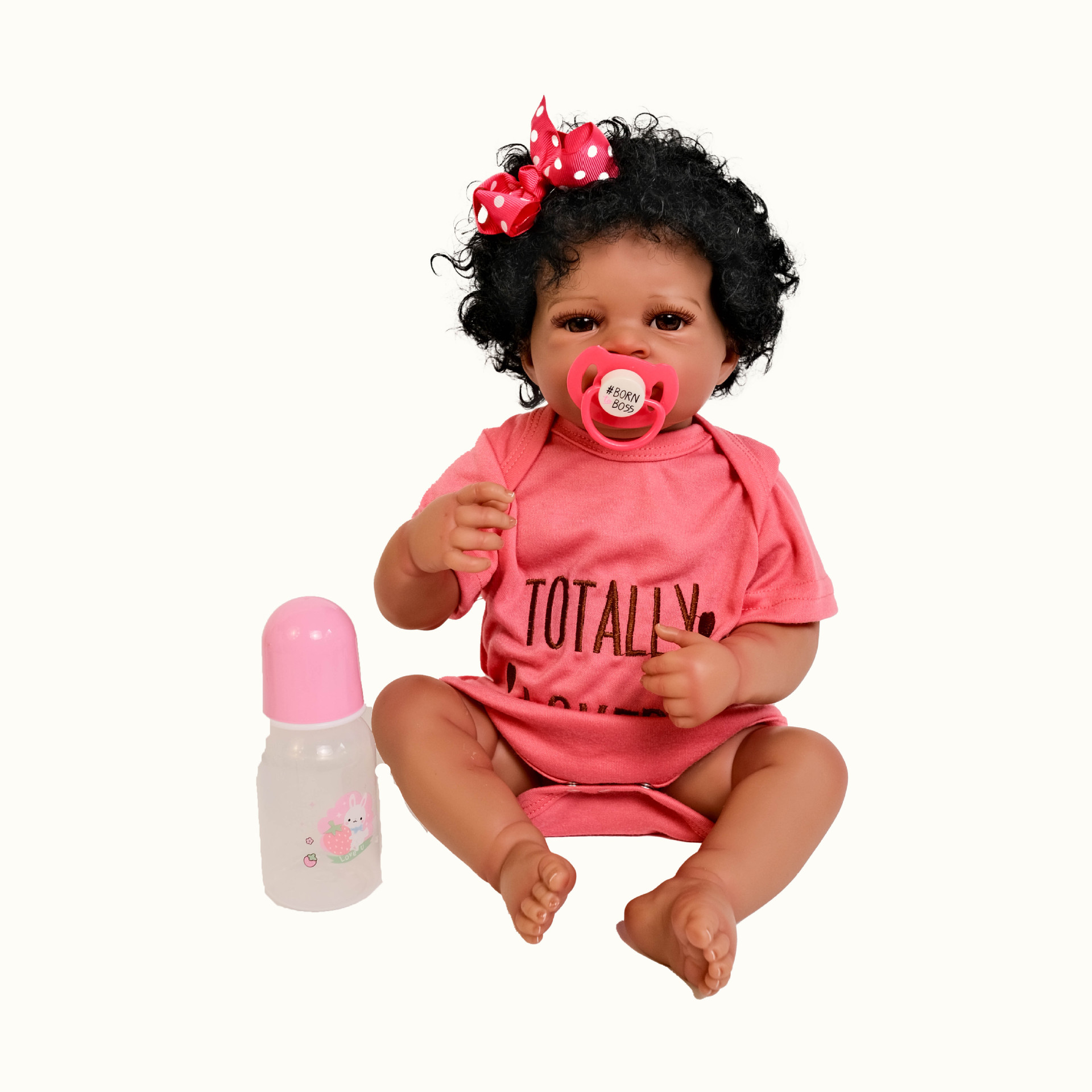 Muñeca de simulación de 50 cm Muñeca de piel negra Lanny oferta de venta caliente transfronteriza