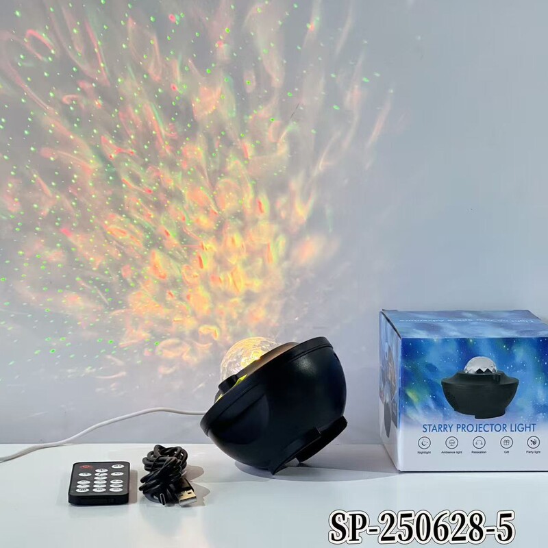 新しい SP-250628-5 星空 RGBW プロジェクターオーディオ磁性流体ピックアップ毒音楽リズム雰囲気|undefined