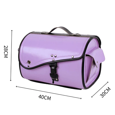 Motorcycle trunk electric vehicle tail rack box - v05-purple