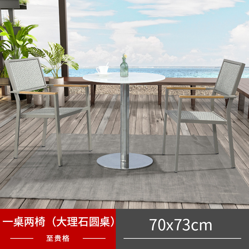 Ocio al aire libre mesa y silla patio Villa jardín al aire libre balcón Silla de ratán al aire libre cafetería decoración al aire libre combinación de muebles