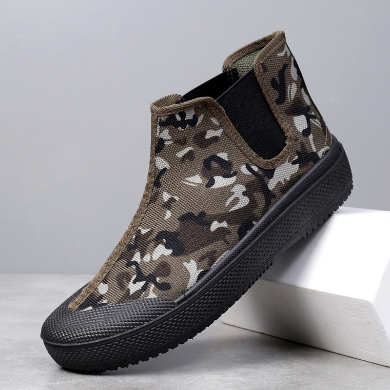 Wholesale liberation shoes ingot shoes slip-on high-top Labor outdoor non-slip breathable wear-resistant shoes spring and summer work shoes