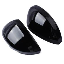 适用于17-21款大众途观L 新能源 倒车镜盖亮黑后视镜外壳改装饰