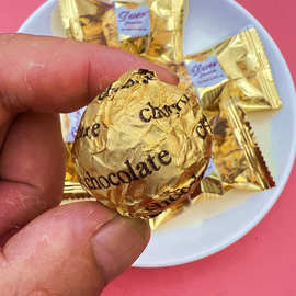 杜尔金沙果仁夹心巧克力喜糖散装婚庆结婚专用高端金色球形伴手礼